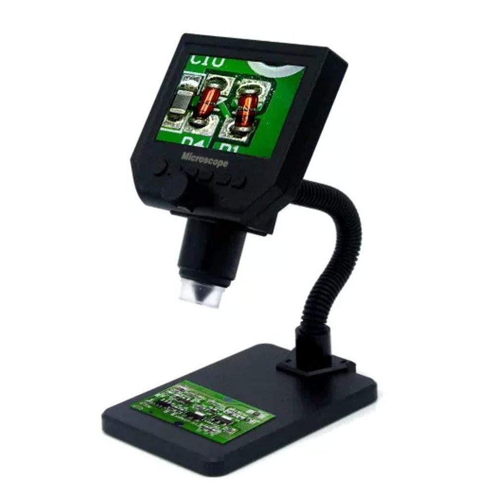 실체 광학 디지털 HD 전자 현미경 고화질 산업용 카메라 LCD 확대경 생물 고배율, 1개, I. 4.3인치 600배 줌 곡면 튜브 브라켓 배터리 109,560원