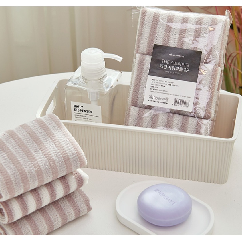 아던홈 THE 스트라이프 패턴 샤워타올, 혼합색상, 3개입, 1개 8,900원