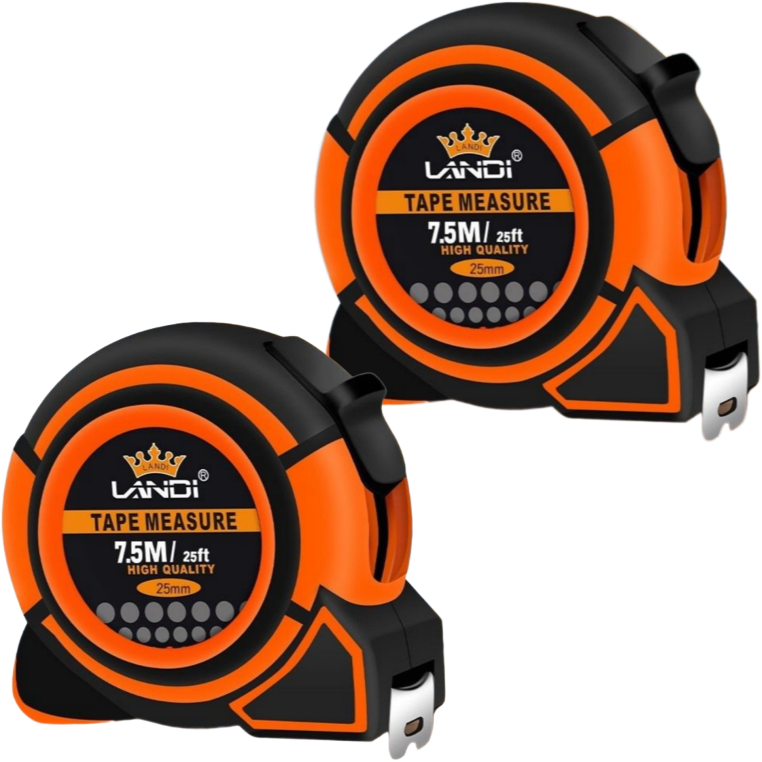 그레이나 오렌지 줄자 7.5미터 25mm 고강도 고급 줄자 전문가용, 2개 19,360원