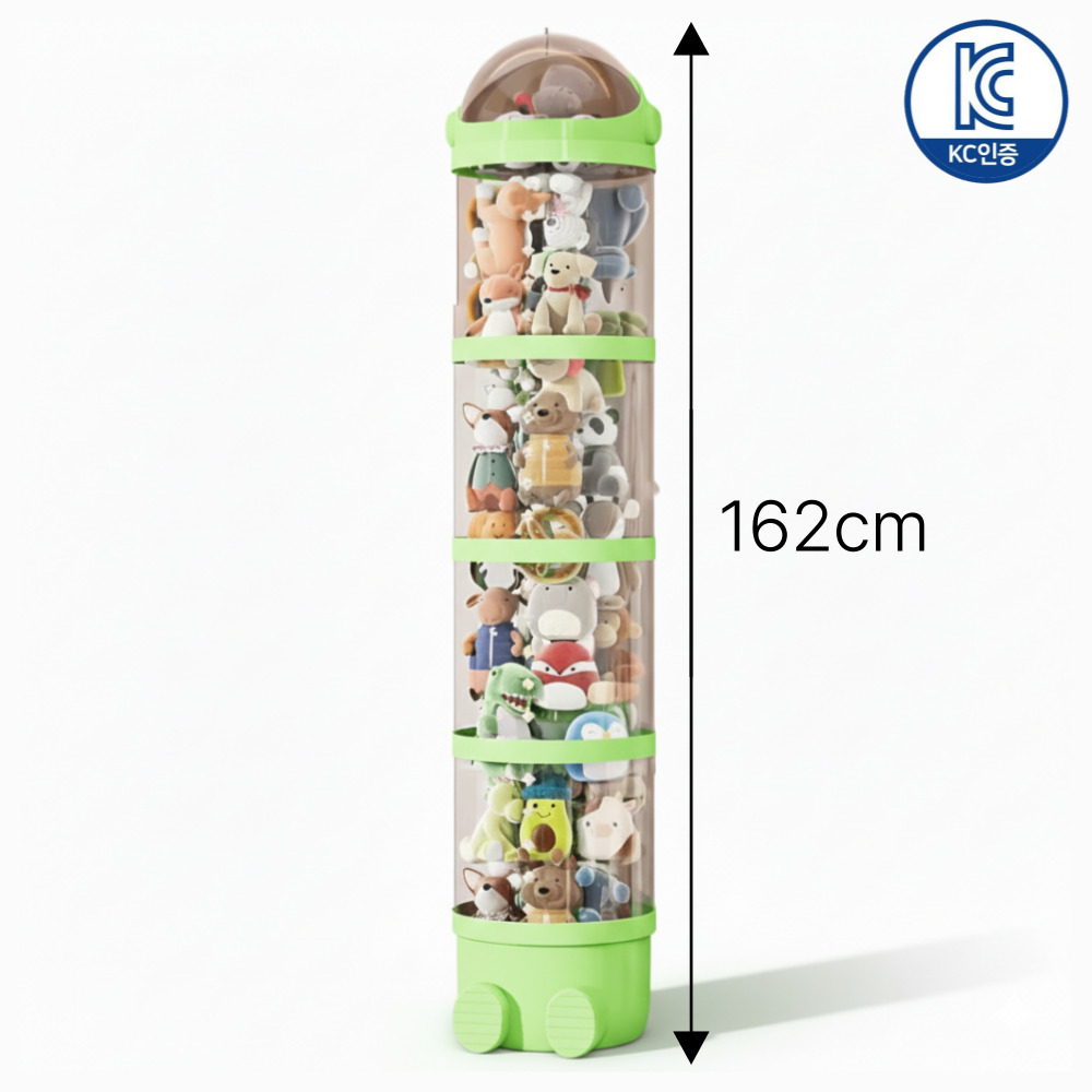 Dorich 투명 원통 인형 정리함 대형 장난감 보관함 수납함, 1개, 애플그린 32,400원