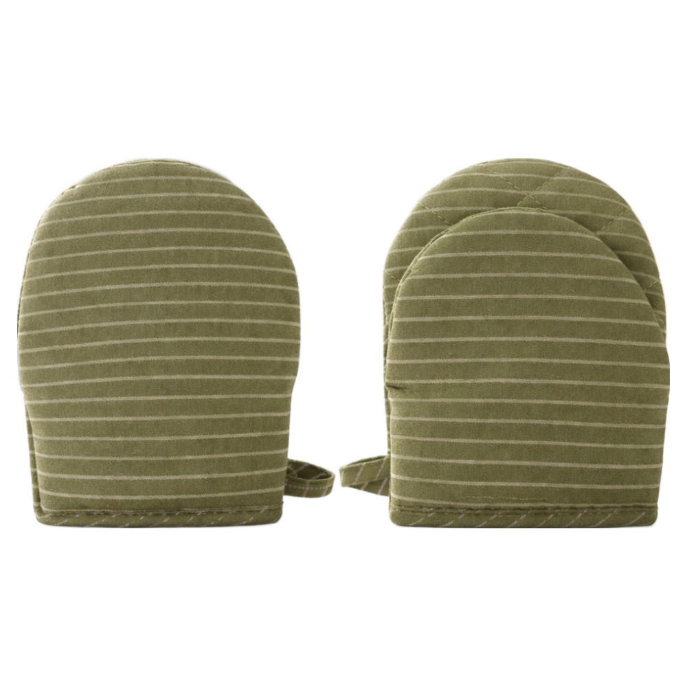 부엌다옴 스트라이프 미니 오븐장갑 양손착용 세트 6,340원