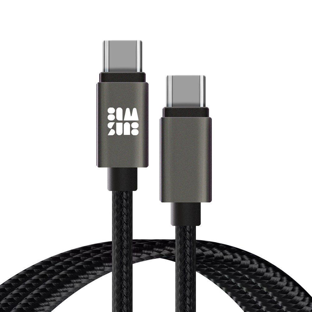 [1+1] 감성전자 단선강화 초고속 충전 케이블 PD 100W C TO C 데이터 고속 C타입 E-Marker, 1개, 다크그레이, 200mm 5,000원