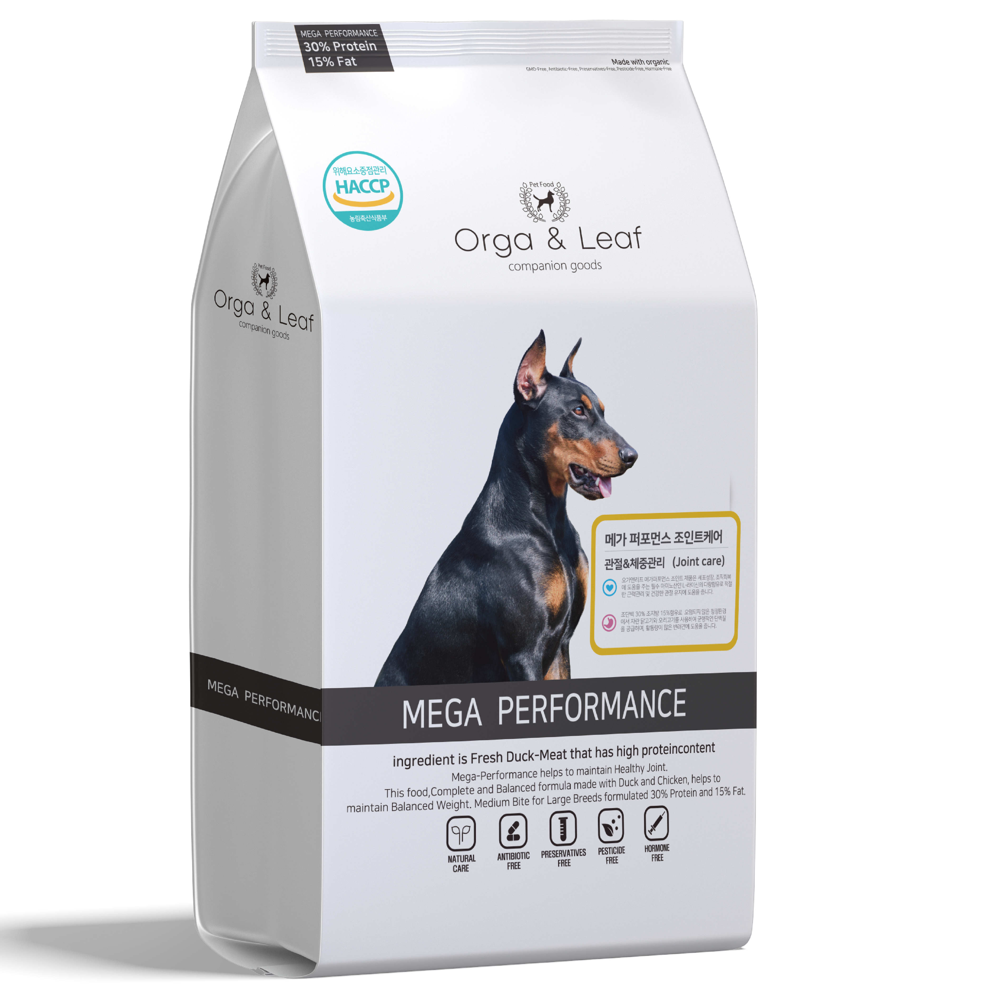 오가앤리프 메가퍼포먼스 조인트케어 대형견 중형견 대용량 사료, 1개, 15kg, 닭 59,000원