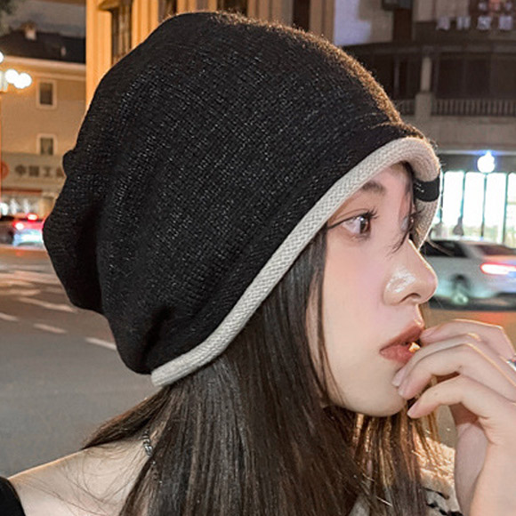 데이즈원 여성 가을 겨울 니트 비니 두건 모자 여자 레이어드 반다나 9,900원