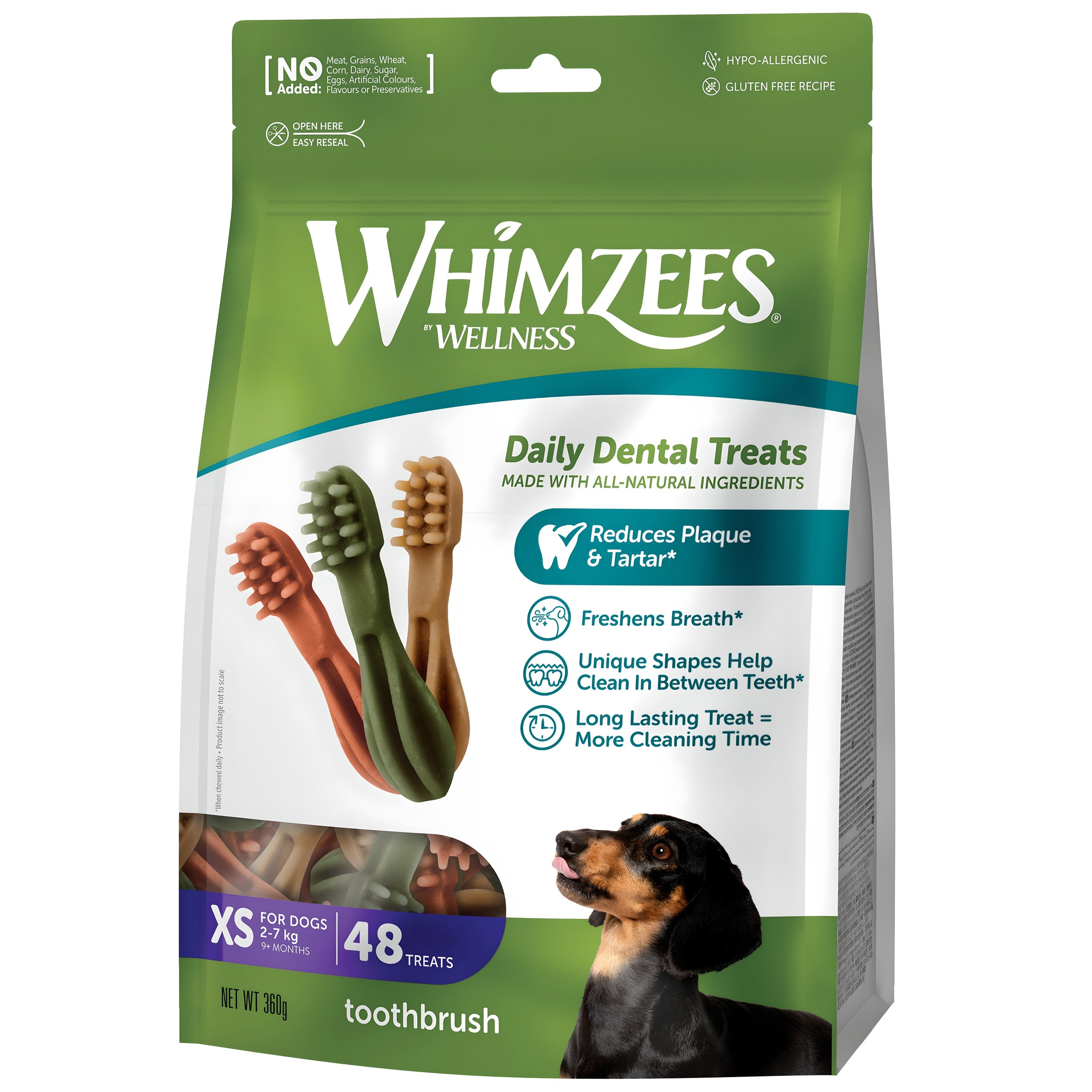 웰니스윔지스 강아지 밸류백 덴탈껌 칫솔 XS 17,000원