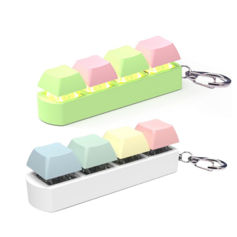 ADHD장난감 스트레스 완화 4구LED기계식 키캡 키링 12,500원