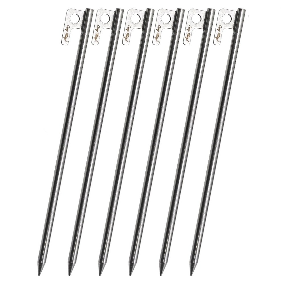 캠프빌리지 캠핑용 고강도 단조팩 텐트팩 쇠말뚝 + 야광링, 8개 11,900원