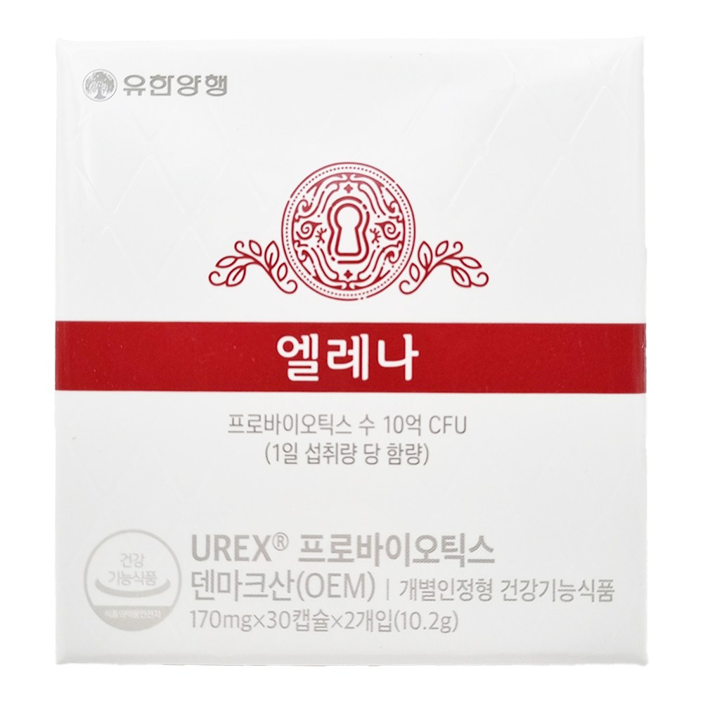 엘레나 질유산균 유한양행 여성 질건강 UREX 프로바이오틱스, 1개, 60회분 52,000원