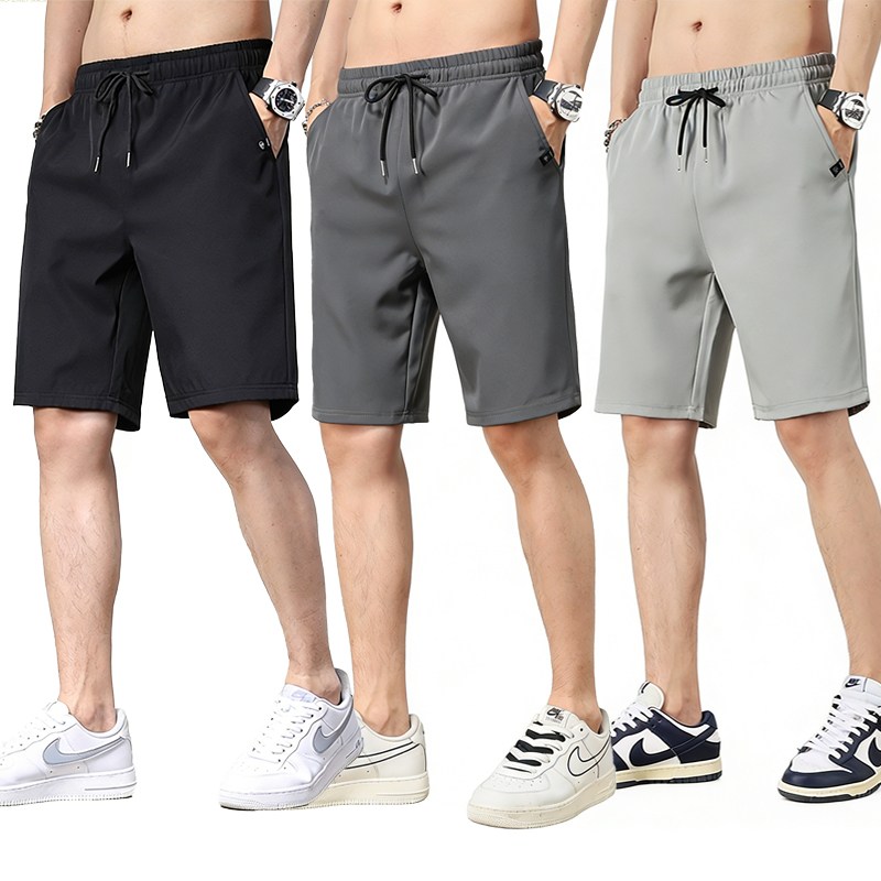 1+1+1 남자 반바지 여름용 3종 아이스스판 밴딩 트레이닝 반바지 범록(K26) 24,800원