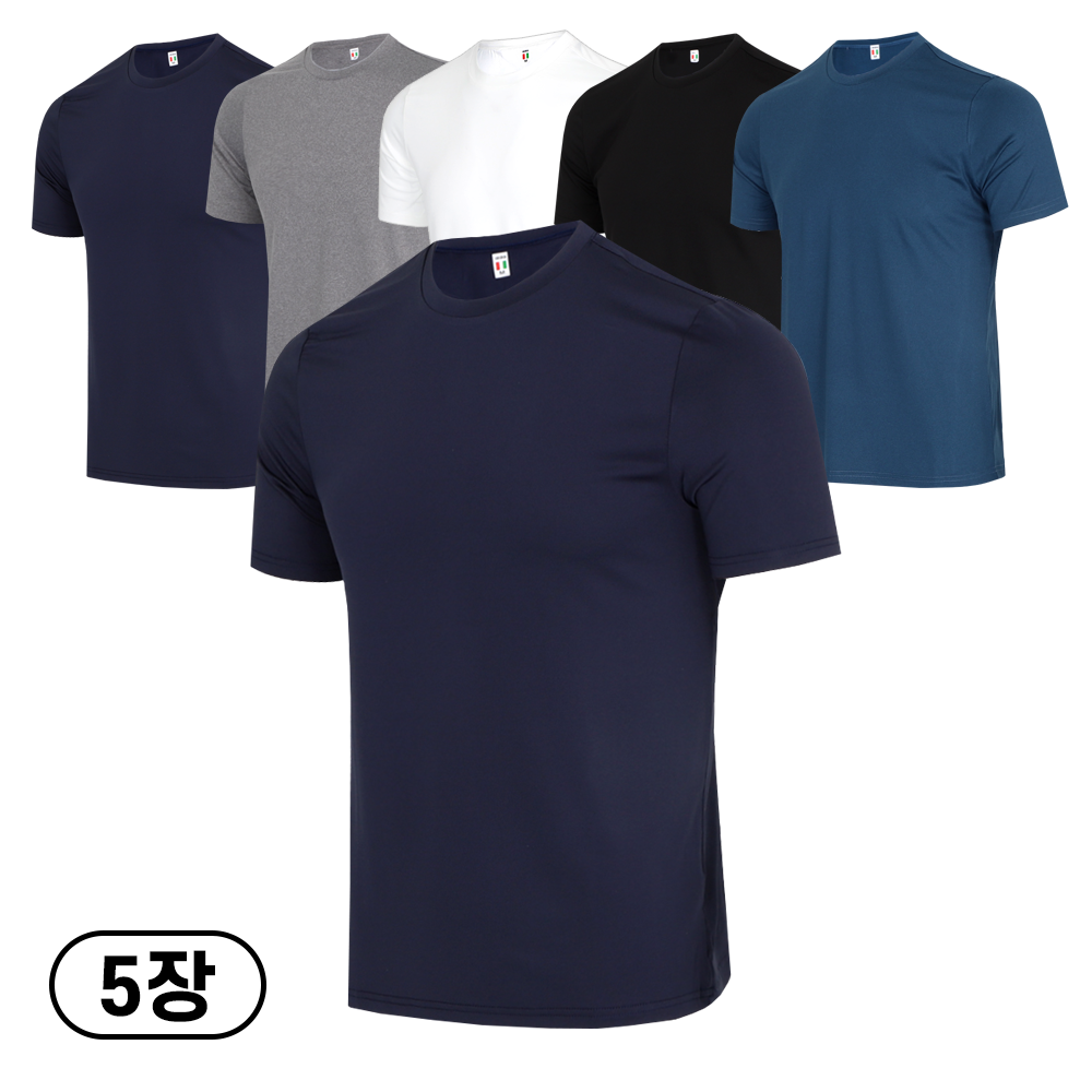 더빅히트 (5장세트) 쿨링 반팔티셔츠 냉감 기능성 라운드 아이스 반팔티 빅사이즈 38,900원