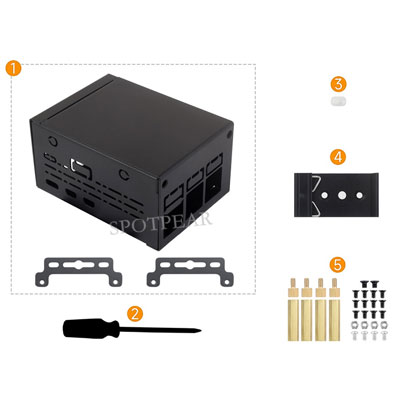 PoE HAT/공식 액티브 쿨러 PCle용 Raspberry Pi 5 산업용 등급 대형 공간 금속 케이스 D 19,400원