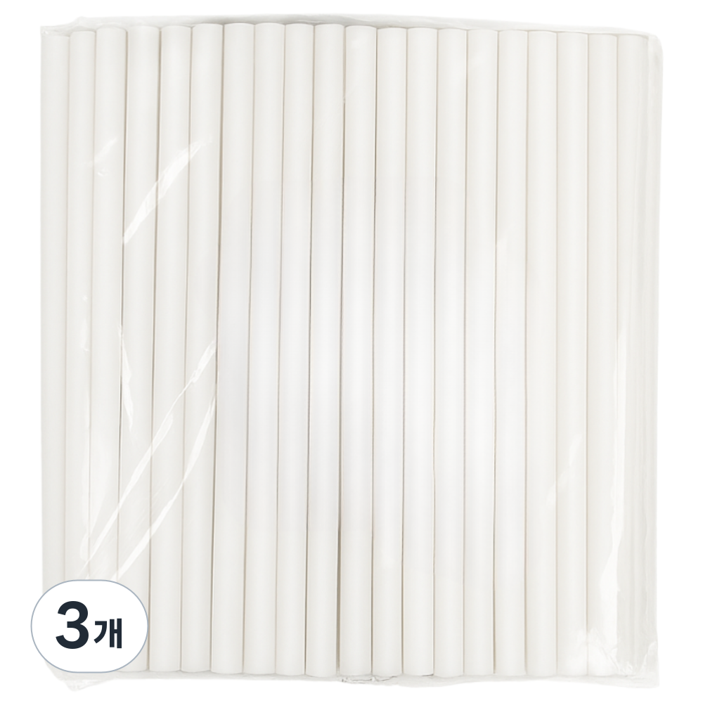 [벌크]에코윌 국내제조 환경부 친환경PLA빨대 주스 커피 7mm 21cm, 3개, 200개입 25,000원