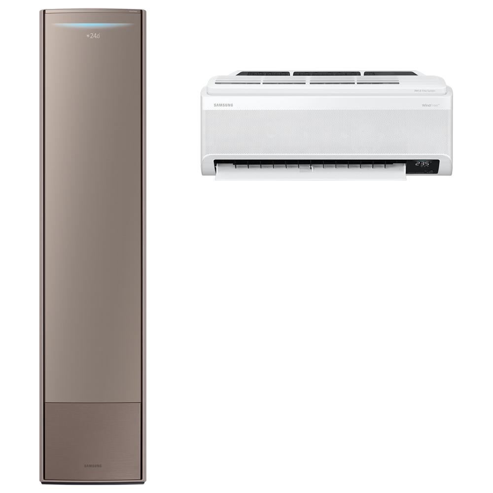 삼성전자 56.9㎡+18.7㎡ BESPOKE 무풍갤러리2 에어컨 방문설치, AF17AX772BF, 멀티형, 일반배관형 2,527,000원