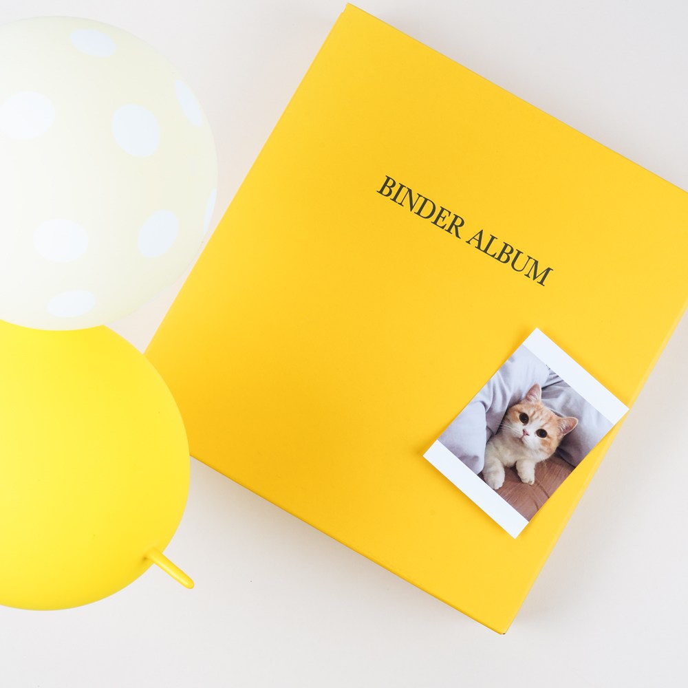 미래마켓 대형 접착식 대용량 사진앨범 초음파 바인더앨범 포토북 스크랩북 사진첩 네컷, 노랑 19,900원