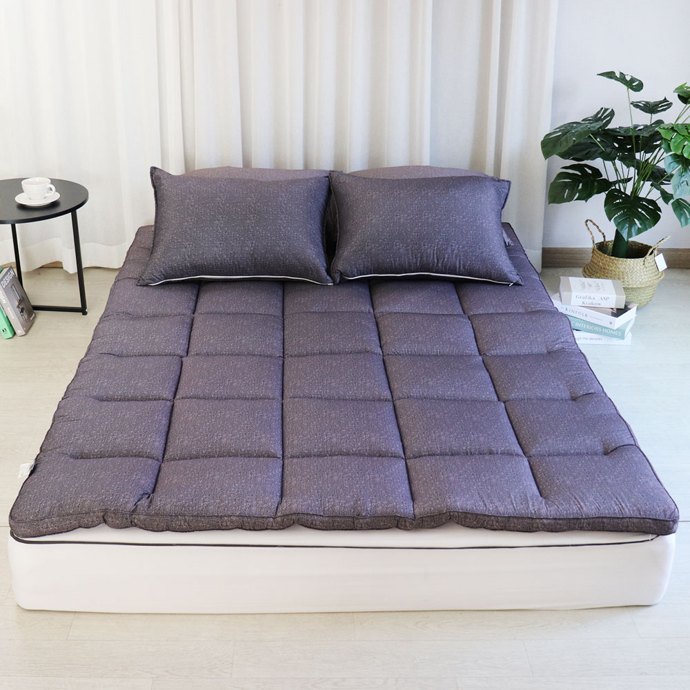 디메이드베딩 직접제작 두툼한 알러지케어 돌침대 흙침대 침대 두꺼운 누빔 토퍼 슈퍼싱글 퀸 킹 사이즈, 알러지케어토퍼 진차콜 99,900원