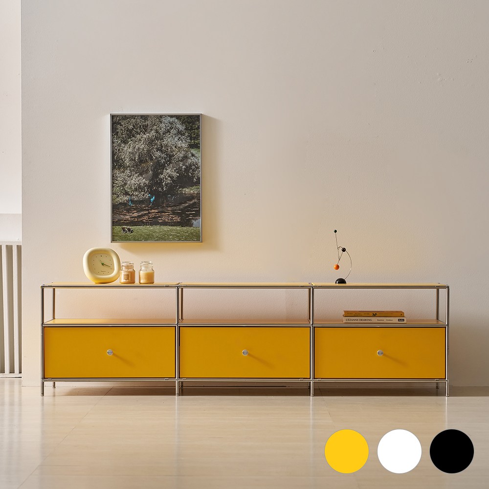 벨리에 베어 모듈거실장 미드센츄리거실장 1800 방문설치, 옐로우 294,800원