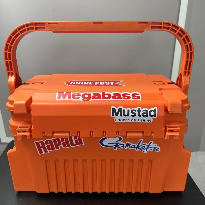 홍시로직 태클박스 하드테클박스 낚시용품 에기테클박스 로드홀더 컵홀더 세트, 12L 대형 아마존오렌지 39,500원