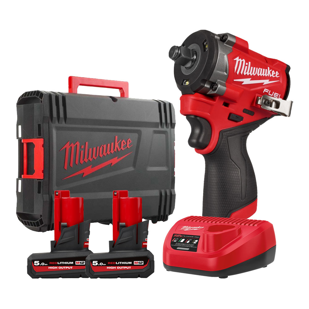 밀워키 M12 FIW2F12-502X 충전 임팩 렌치 12V 5.0Ah 고출력 배터리 2개 세트 333,780원