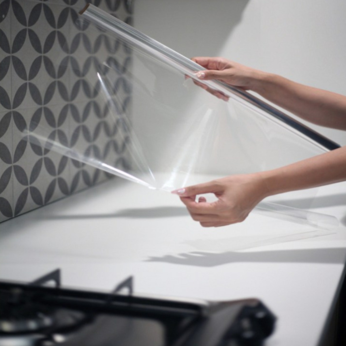 리빙네이션 무점착 주방 벽 오염방지 투명 타일시트지 99,000원