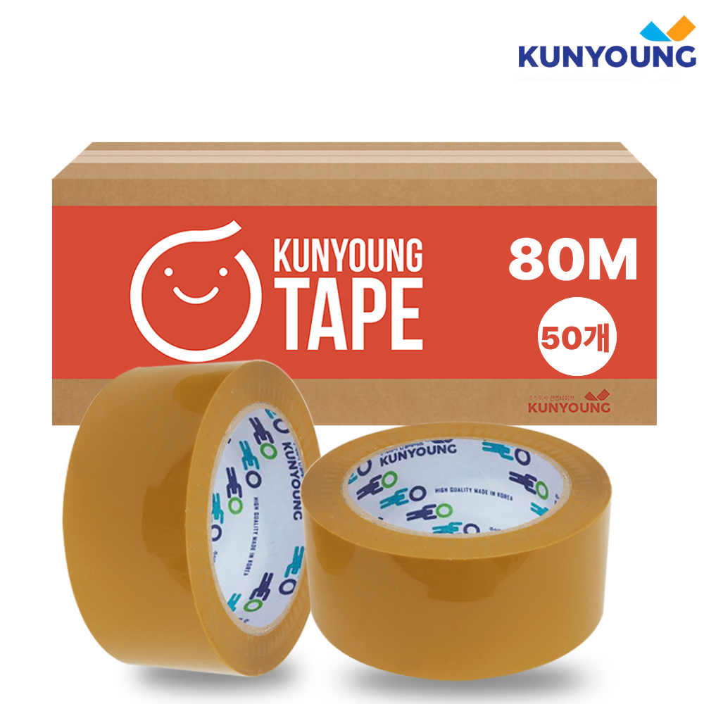 건영 박스테이프 48mm x 80M 더블중포장 황색 46,600원