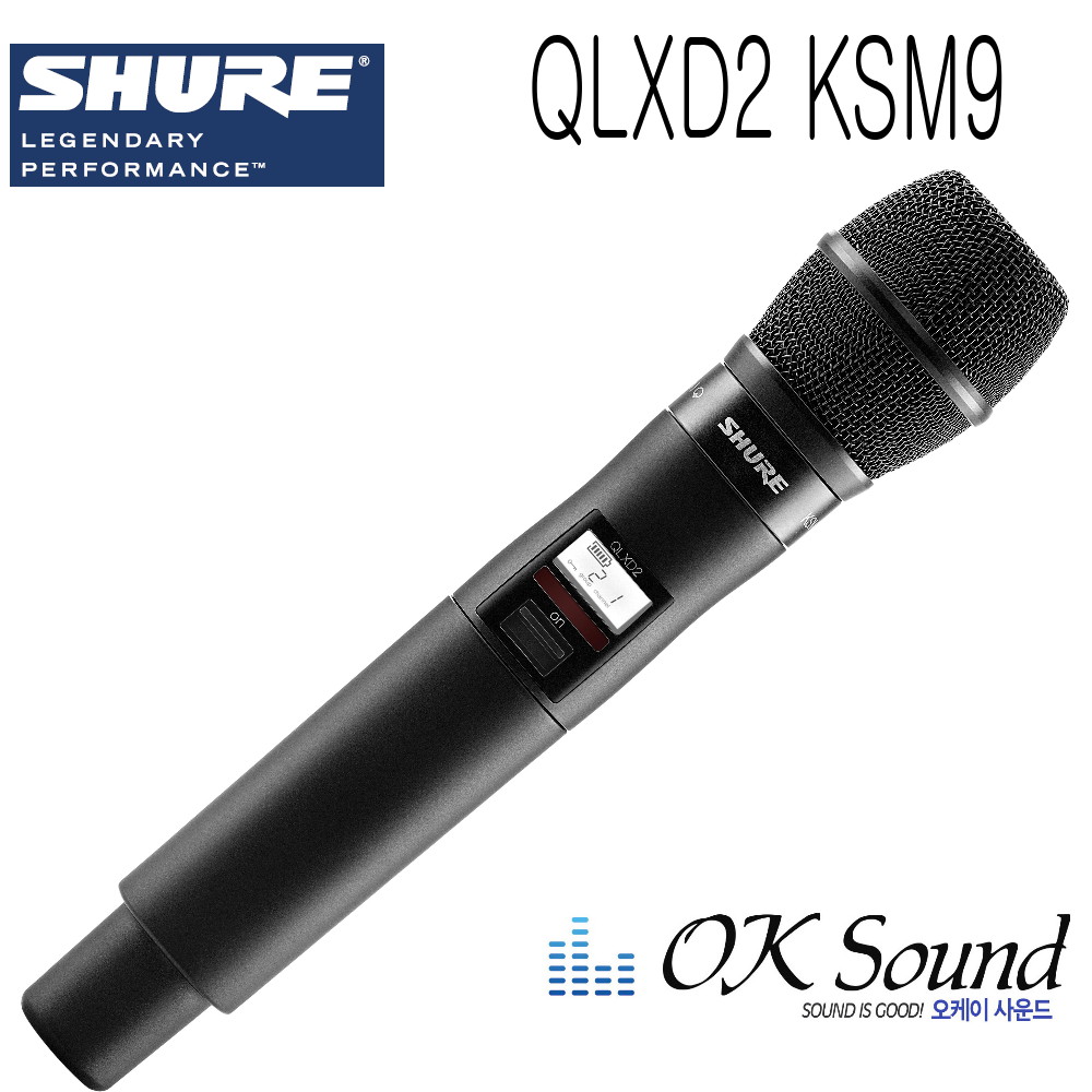 SHURE 슈어 무선마이크 QLXD2 KSM9 무선핸드 송신부 1,730,000원