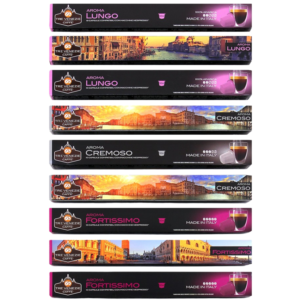 트레베네치아 네스프레소호환 캡슐커피 프리미엄 3종 90캡슐, 5.5g, 10개입, 9개, 495g 39,900원