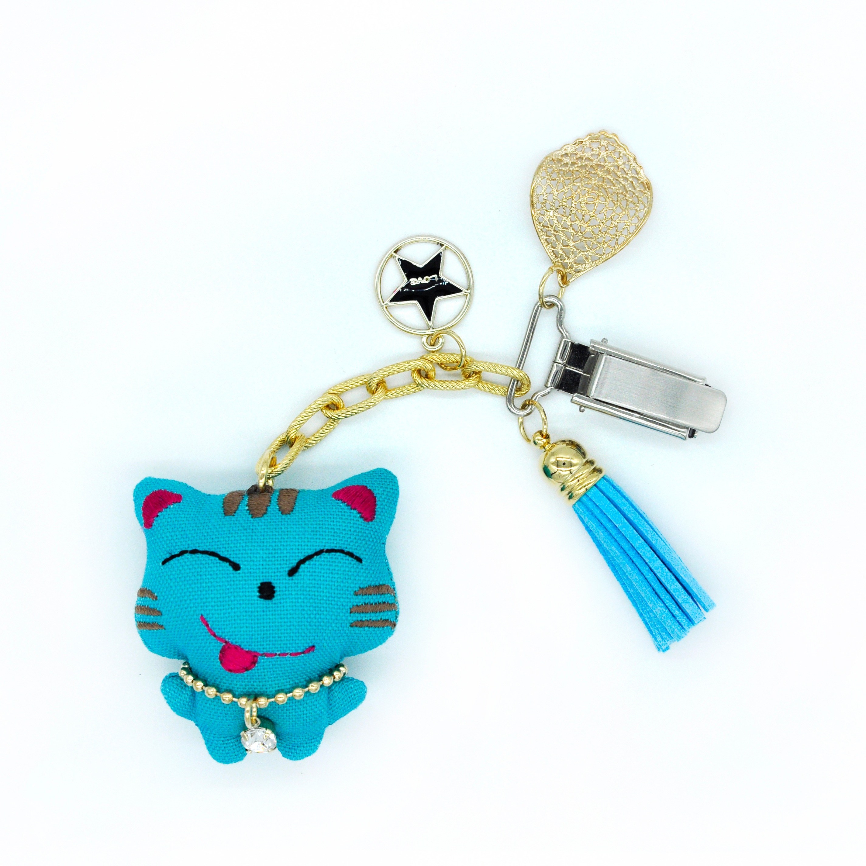 스콜피 골프 퍼터커버홀더 퍼터키퍼 커버키퍼 고양이 10종 수제인형, 2.스카이 블루 25,600원