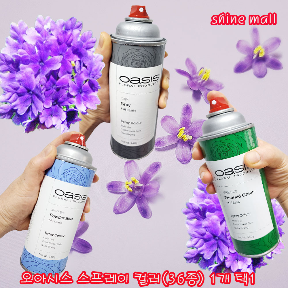 오아시스 생화 스프레이 1개/컬러 36종/꽃의 결은 살리고 컬러는  자연스럽게, 현재가 25,490원
