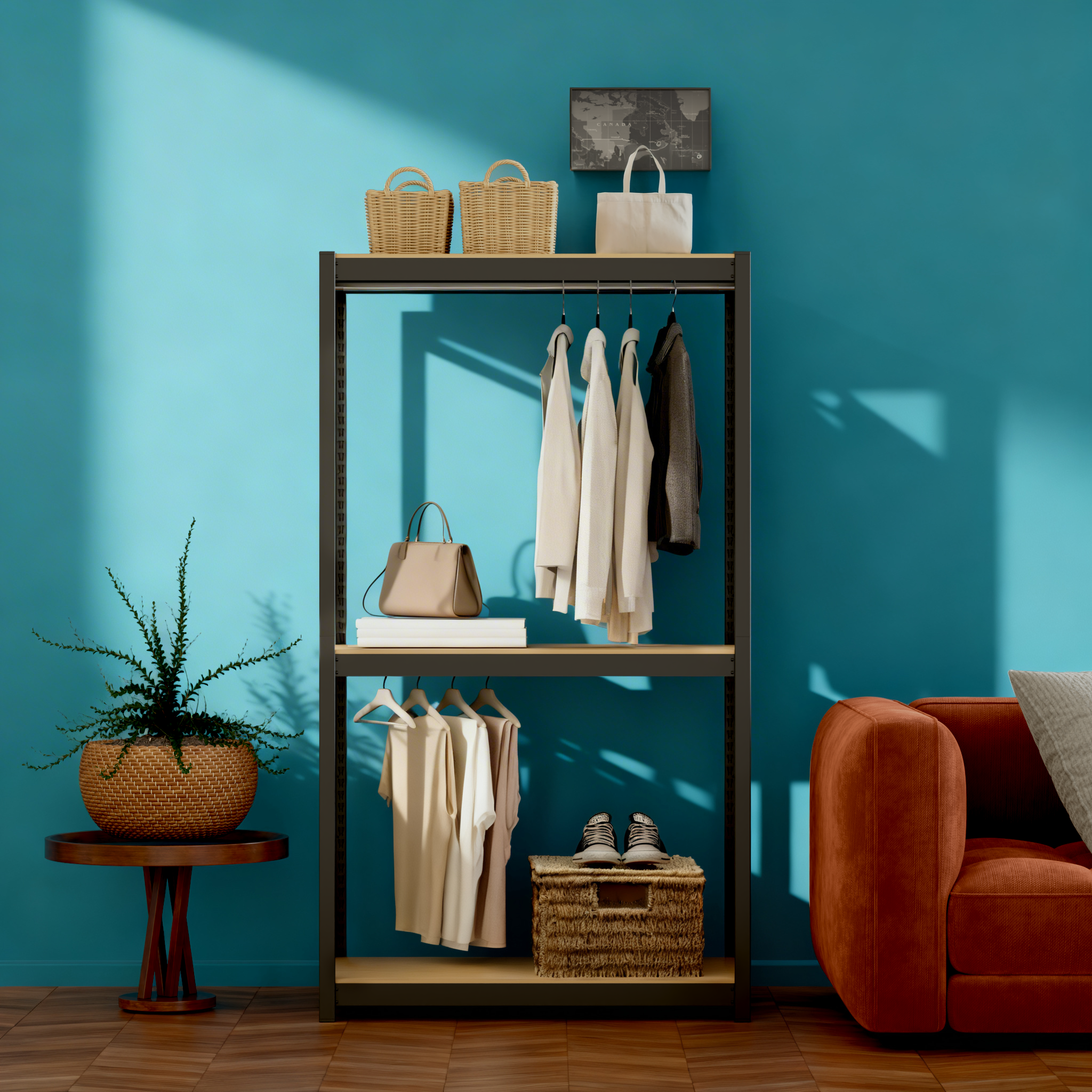 홈던트하우스 업그레이드형 무볼트 조립식 행거 102,300원