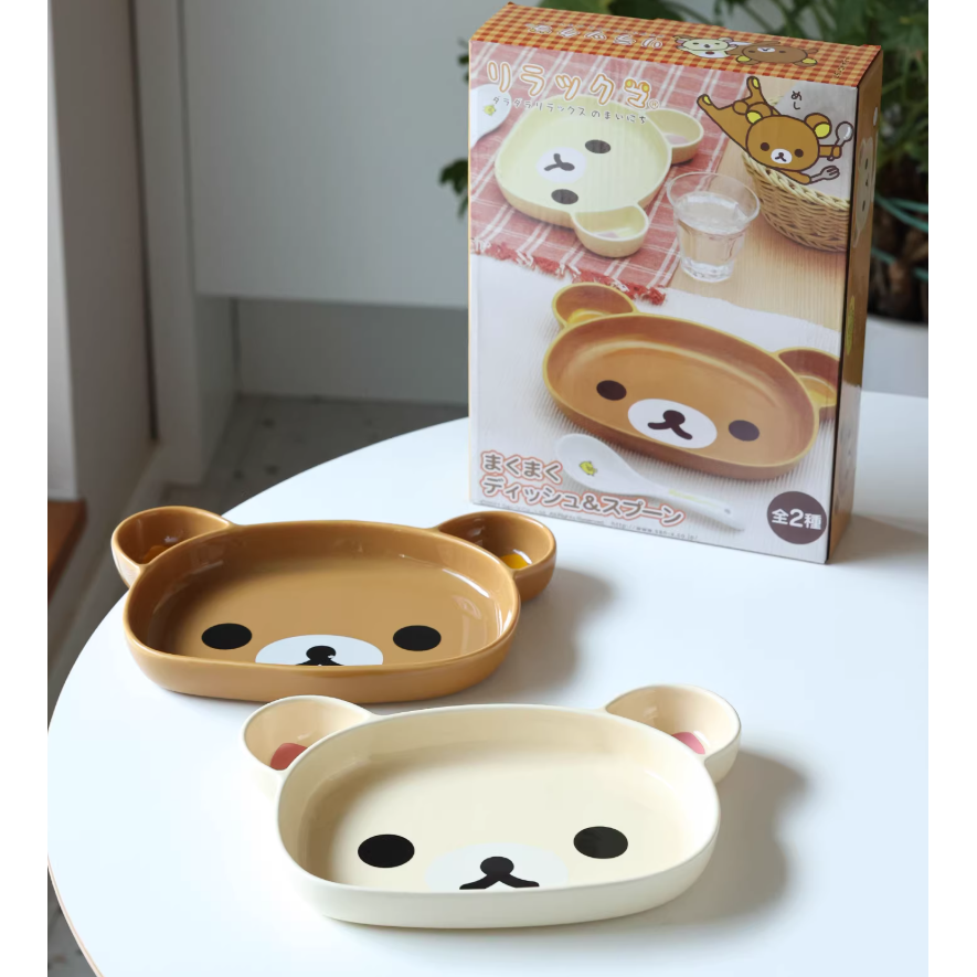 리락쿠마 코리락쿠마 캐릭터 플레이트 세트 | 곰돌이 접시 그릇 | 선택형 (2종), 세트, 리락+코리락, 1개 99,900원