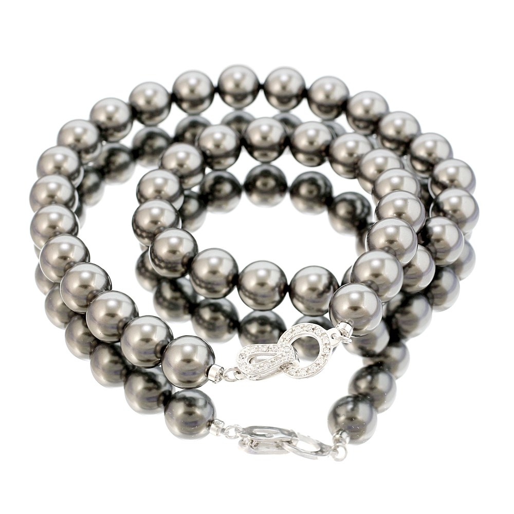 에버링 [사은품2종] 그레이스펄 10mm 흑진주 비드 목걸이_NPR10K pearl necklace gift 138,000원