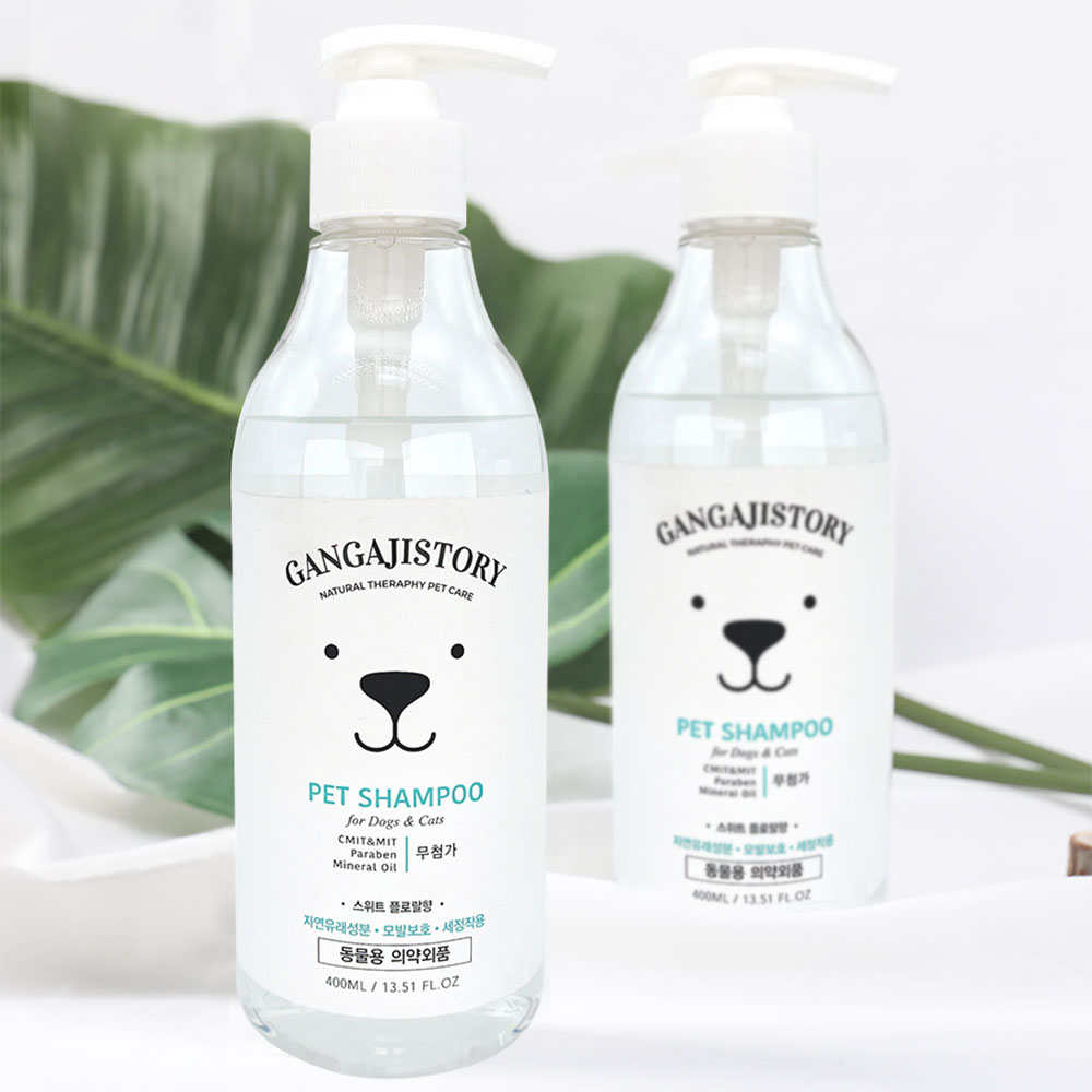 강아지스토리 저자극 병풀추출 강아지 고양이 샴푸 각질제거 린스NO 알러지예방 피모보습 400ml, 1개, 400ml 19,800원