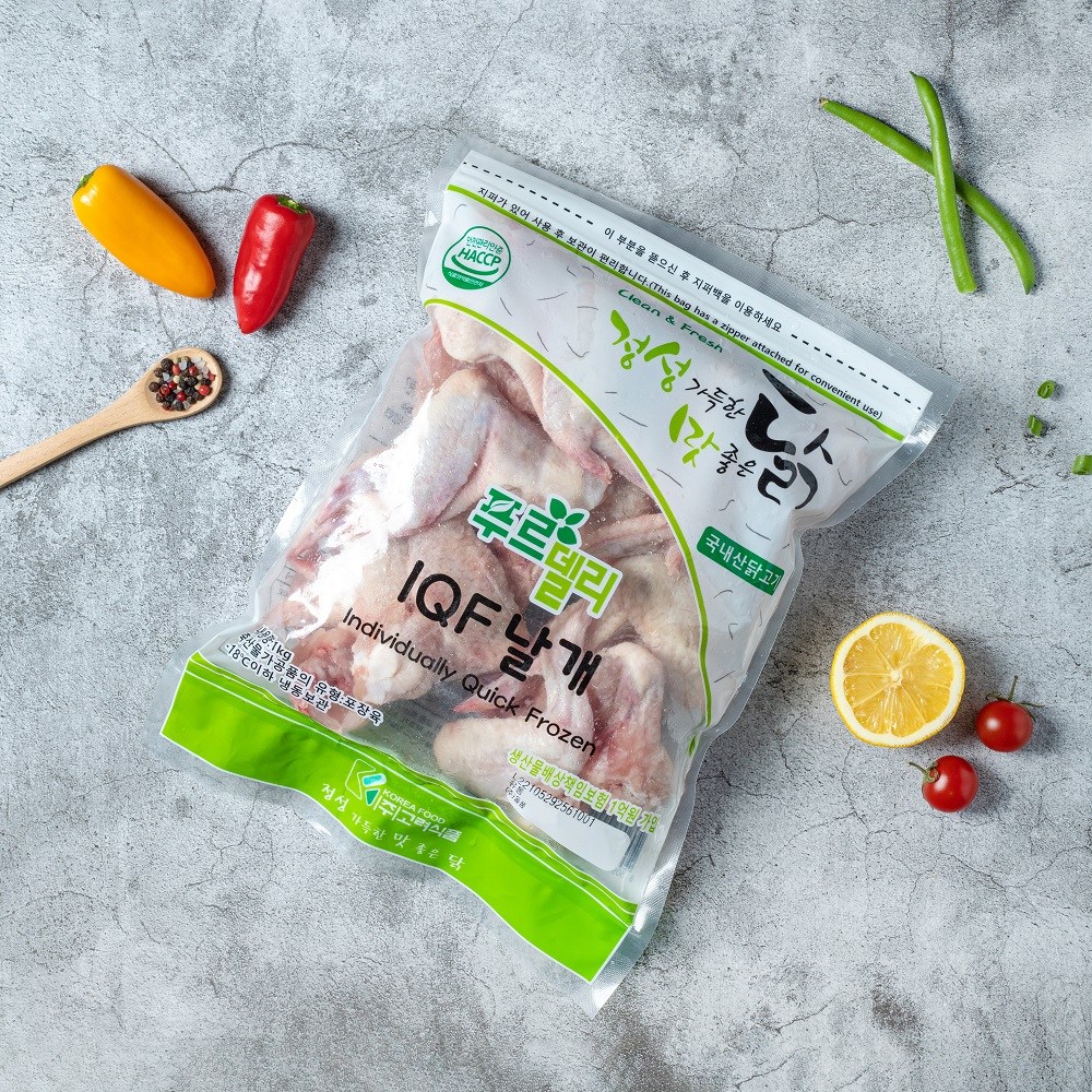 푸르델리IQF 냉동 닭날개(통날개)(1kg) 10팩- 10kg 88,900원