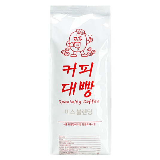 커피대빵 미스 블렌딩 원두커피, 1kg, 1개, 홀빈(분쇄안함) 27,900원