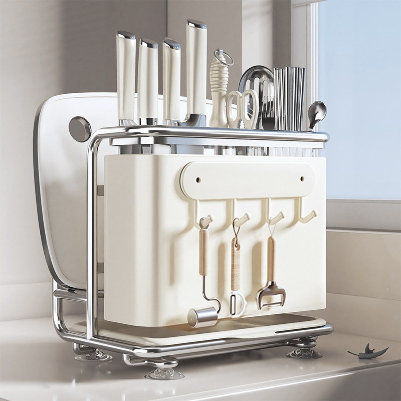 Danni 주방 다용도 스텐 올인원 칼꽂이, 1개, 아이보리 33,300원