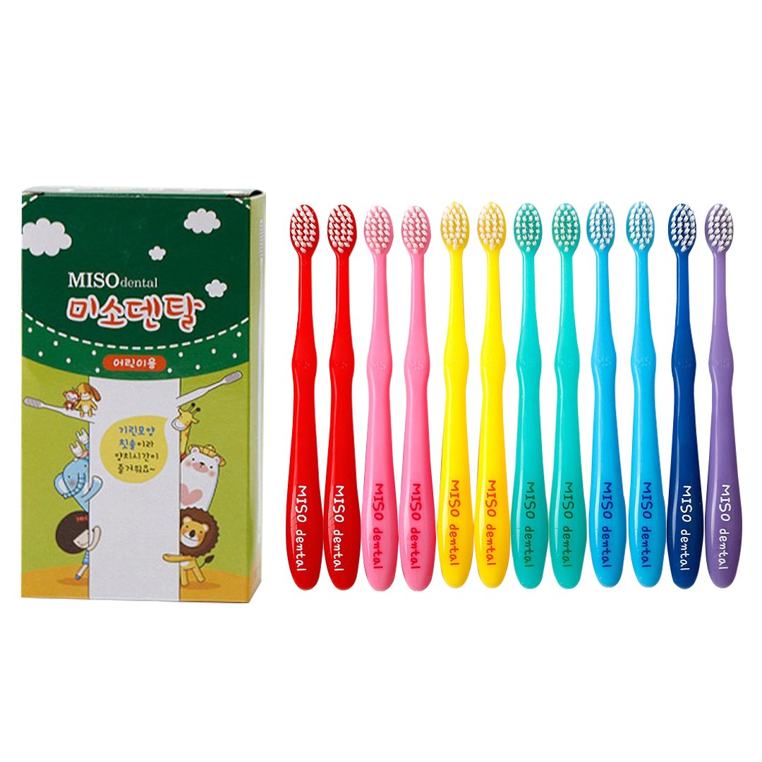미소덴탈 레인보우 어린이 성인 미세모 치과 칫솔, 1개, 12개입, 레인보우 어린이 이중슬림모 (12개1세트) 13,900원