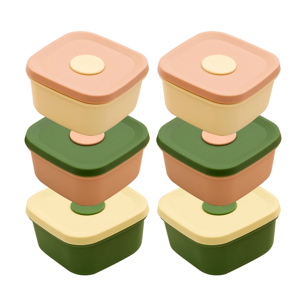국산 실리콘밥팩 냉동밥보관용기 전자레인지 밀폐 소분용기 300ml, 버터그린 + 그린피치 + 피치버터, 6개 35,900원