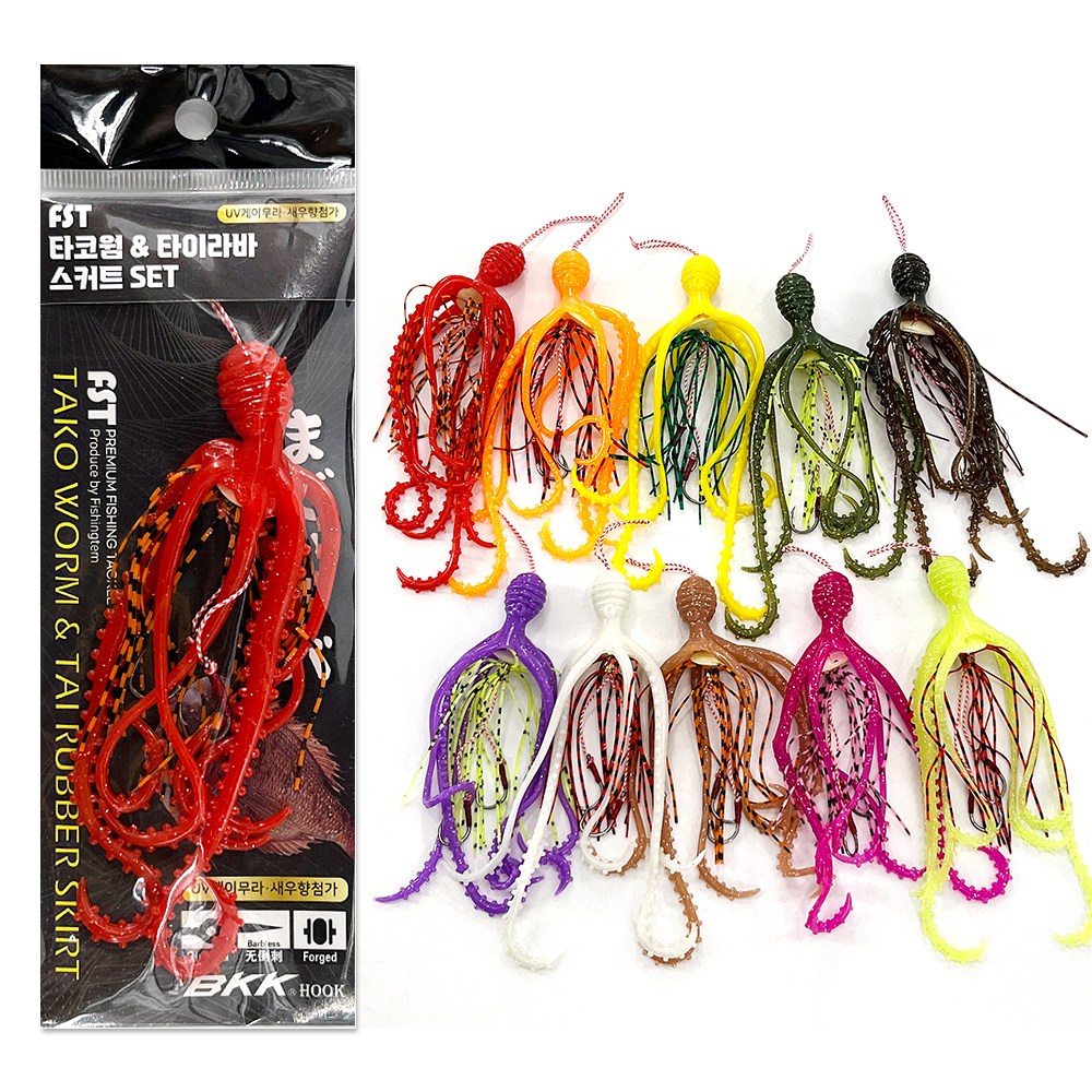 타코웜 타이라바 스커트 참돔 낚시 채비 세트 15,900원