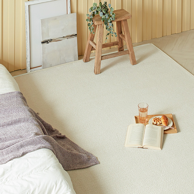 스칸디앤홈 관리쉬운 크림투톤 단모 러그 워셔블 거실 카페트 18,770원