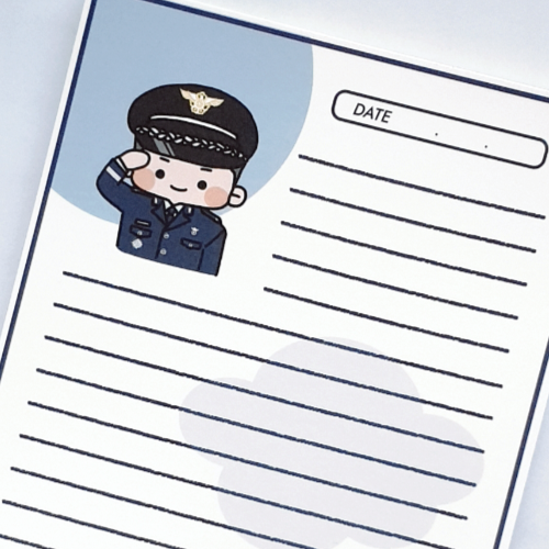 공군 편지지 100장 훈련소 편지 뜯어쓰는 패드 편지지 군인 군대 편지지 곰신 gmbb 12,500원