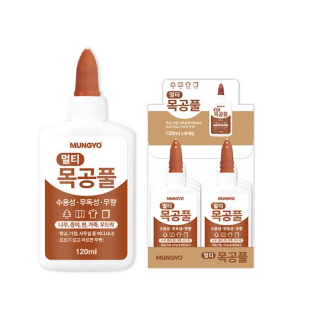 문교 멀티 목공풀 120ml 6개 1갑 접착제 12,900원