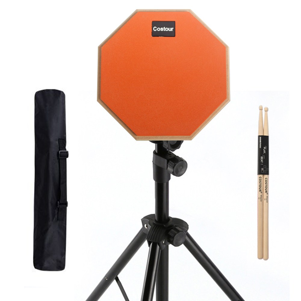 Zoom-AI 연습용 8인치 드럼패드 세트 나무스틱 삼각대 스탠드 보관 가방 입문용 드럼 리듬 연습, 1세트 16,430원