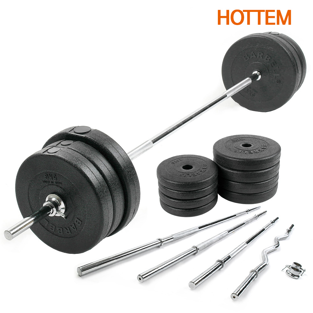 핫템 역기세트 14kg, 16kg, 20kg, 25kg, 30kg, 40kg 바벨 원판 + 역기봉 컬바, 이지바, 소봉, 중봉, 대봉 바벨 세트 59,200원