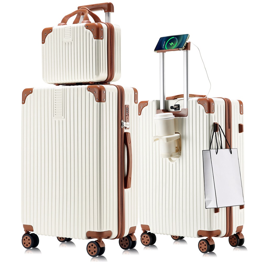 [3년AS/1+1] 초경량 캐리어 2종 세트 USB충전거치대 360도 저소음 휠 기내용 여행용 케리어 20인치 24인치 26인치 28인치 45,800원