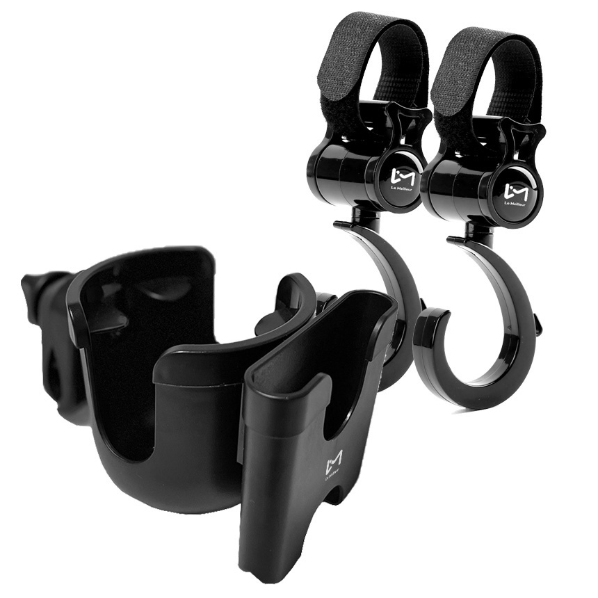 르메이어 올인원 정면형 핸드폰 유모차 거치대 컵홀더 + 다용도 벨크로 유모차 걸이 2P 세트 17,400원