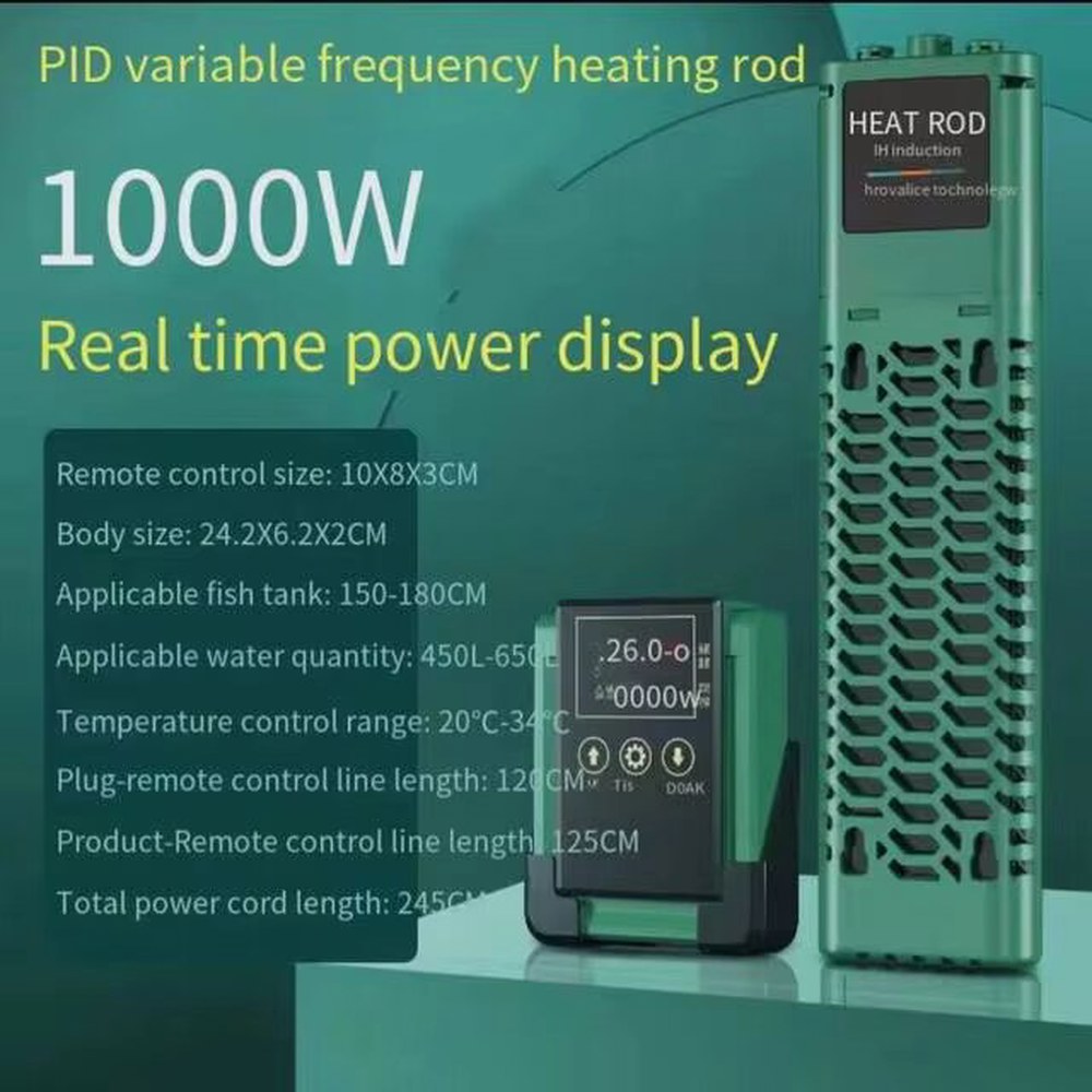 50 1200W 디스플레이 LCD 220 새로운 탱크 물 수족관 막대 온도 잠수정 히터 가열 자동 240V 물고기 일정한 가능한 조정 59,500원