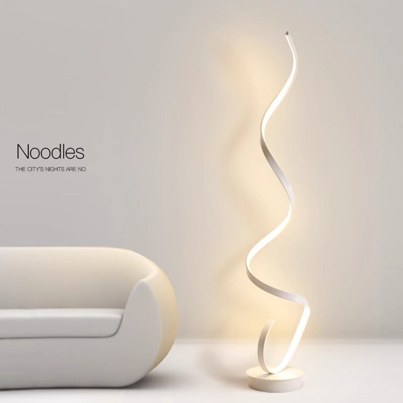 미니멀 디자인 플로어 램프 북유럽 스타일 풀 스펙트럼 웨이브 감성 라인 조명, 화이트 79,900원