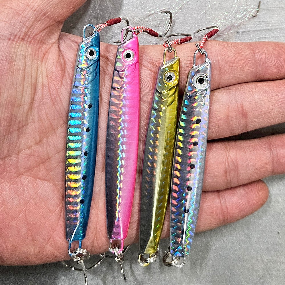 BNF 홀로그램 메탈지그 라이트 지깅 농어 삼치 부시리 루어 미끼 2,000원