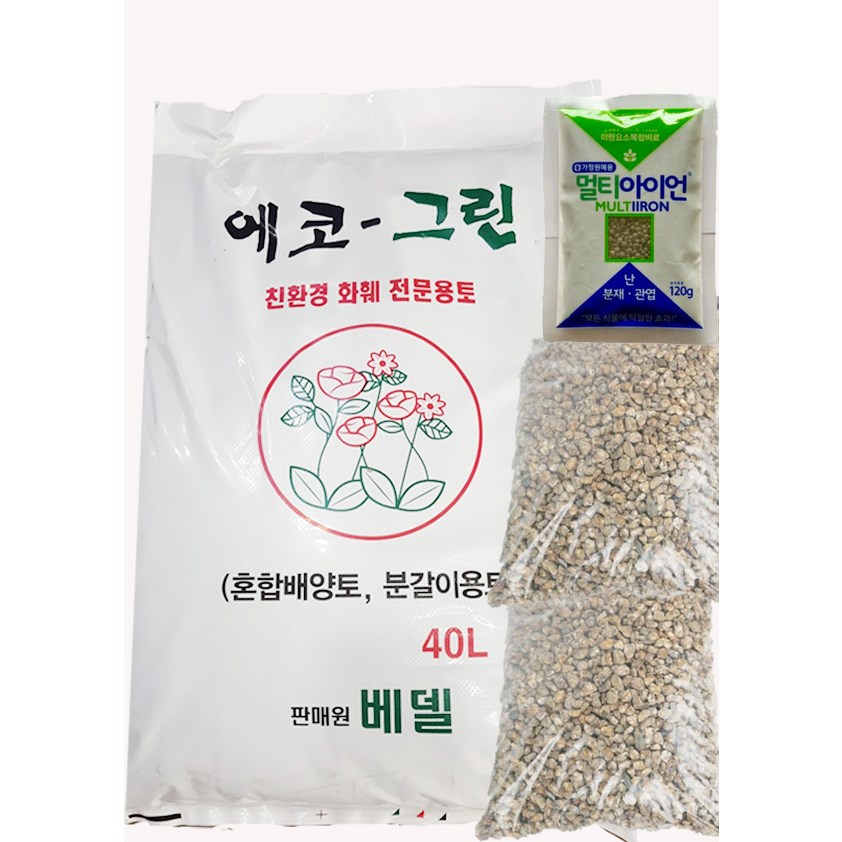 가벼운분갈이흙40리터+마사(1.8킬로*2~4개) +영양제 16,900원