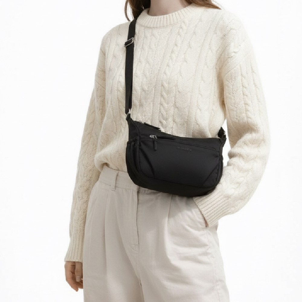 국내제작 나일론 미니 숄더백 여성 데일리 크로스백 블랙 3컬러 52,200원